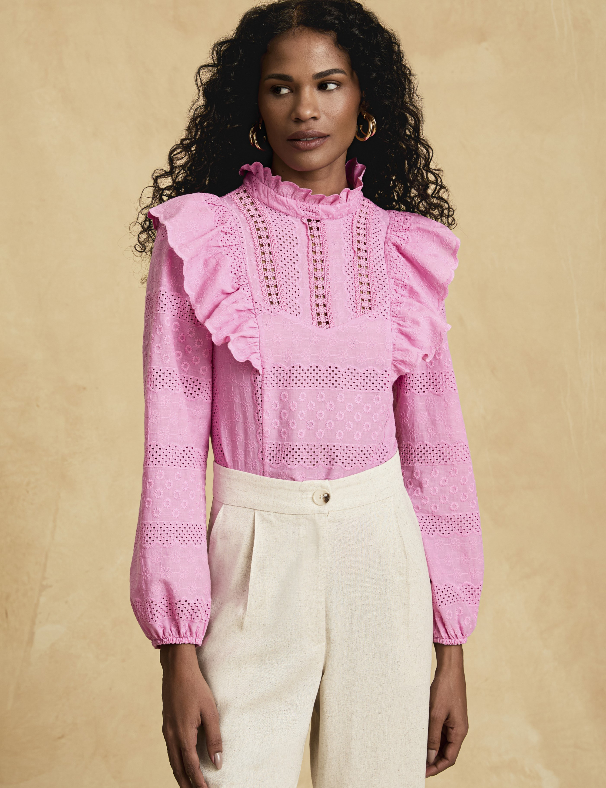 Blusa laise Babado Laís Rosa