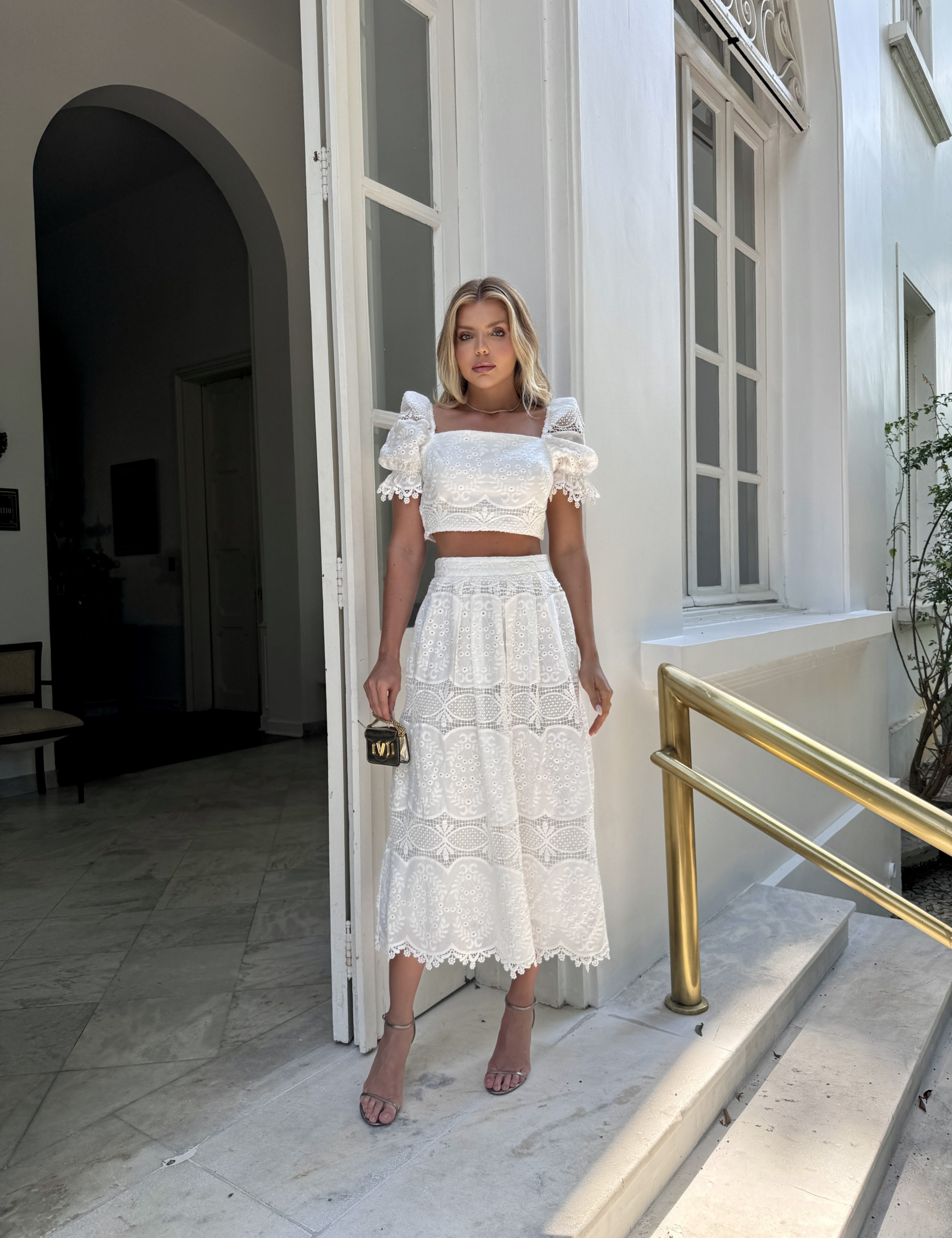 Conjunto Richelieu Angélica Off White