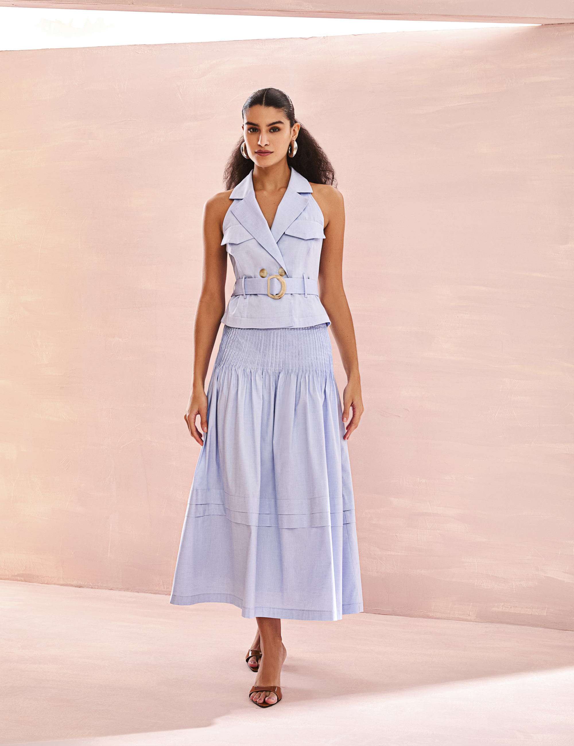 Vestido Colete Maeve Azul