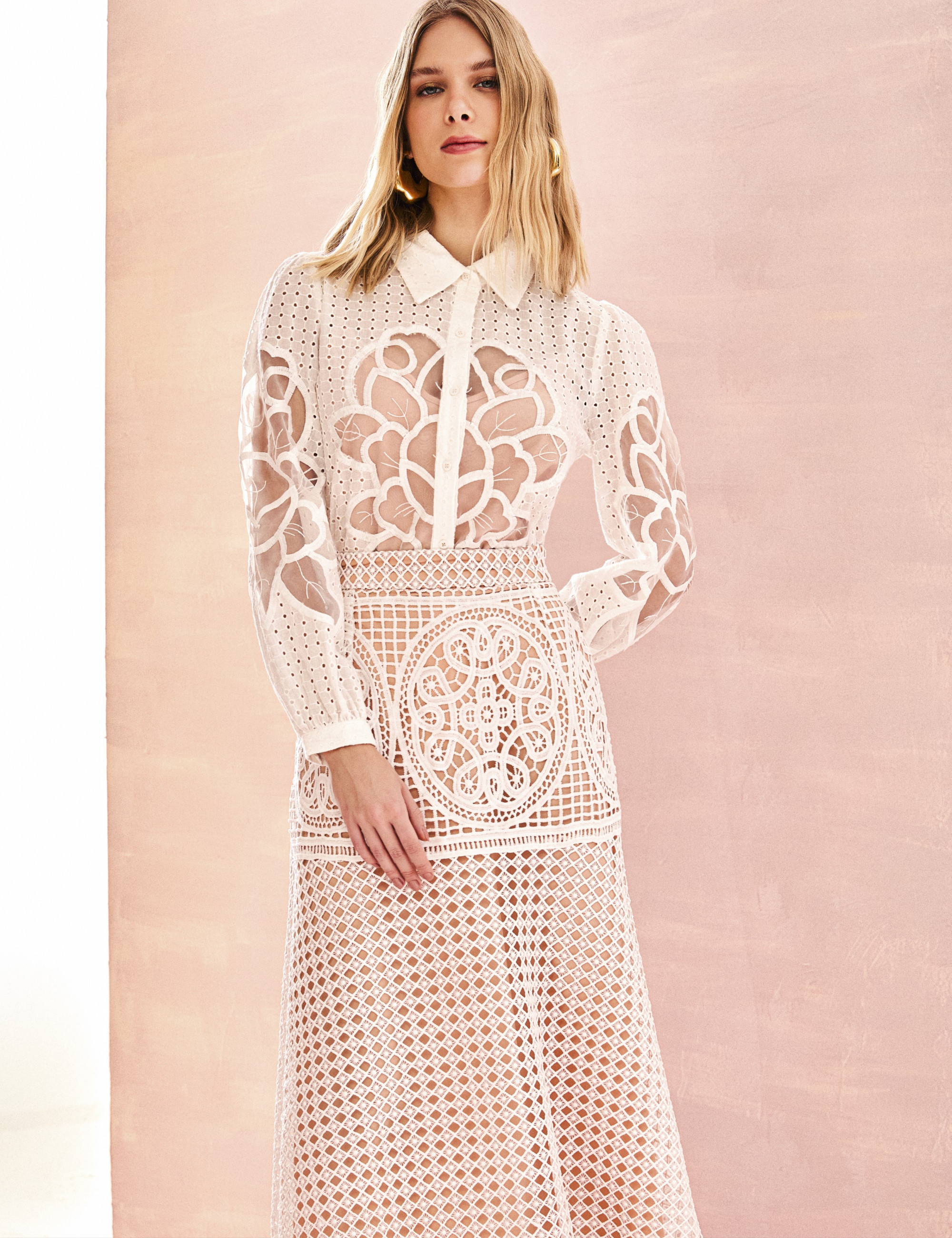 Leaves of Grass, New York Annaliese silk organza shirt