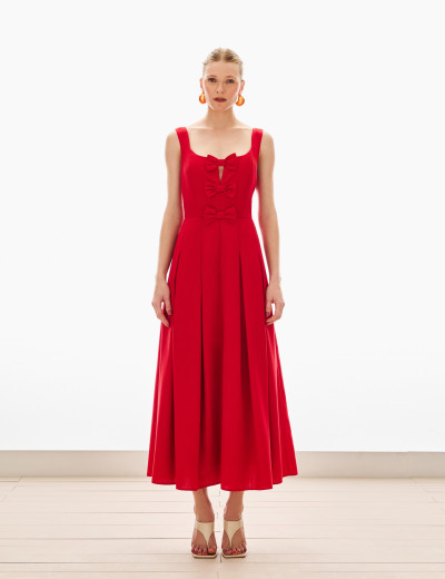 Vestido Laço Magda Vermelho