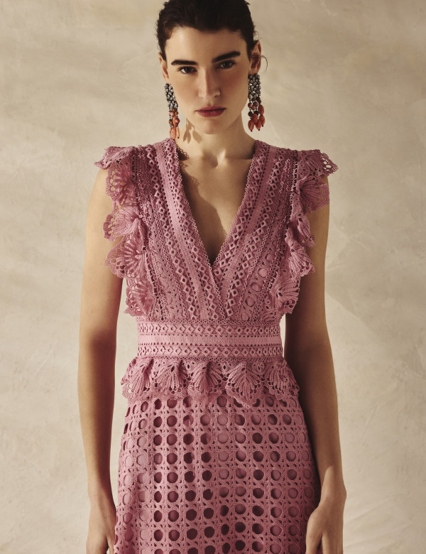 Vestido Guipir Bernadete Rosa