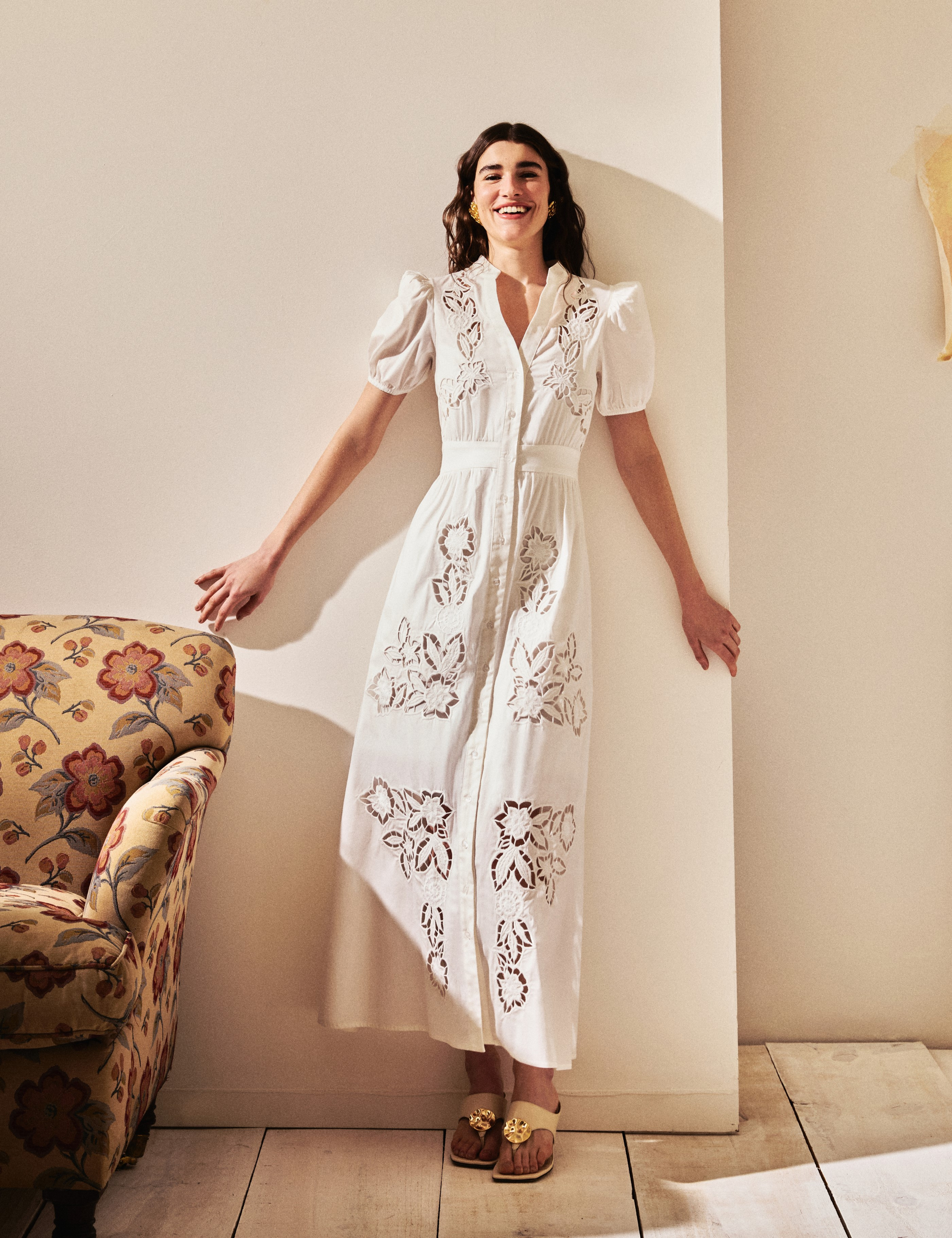 Vestido Chemise Choé Off White | Delight Store