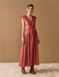 Vestido Tricoline Corina Telha