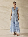 Vestido Guipir Bernadete Azul