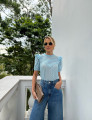 Blusa Renda Rosangela Azul