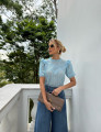 Blusa Renda Rosangela Azul