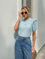 Blusa Renda Rosangela Azul