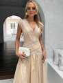 Vestido Tricoline Corina Bege