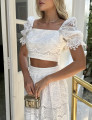 Conjunto Richelieu Angélica Off White