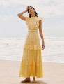 Vestido Bordado Maria Amarelo
