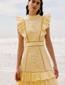 Vestido Bordado Maria Amarelo