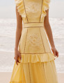 Vestido Bordado Maria Amarelo