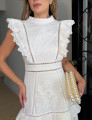 Vestido Bordado Maria Off White