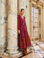 Vestido Bordado Genevive Vinho