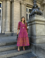 Vestido Bordado Genevive Vinho