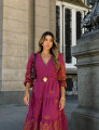 Vestido Bordado Genevive Vinho