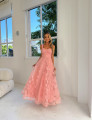 Vestido Tule Bordado Dakota Rosê