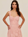 Vestido Tule Bordado Dakota Rosê