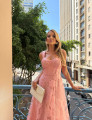 Vestido Tule Bordado Dakota Rosê