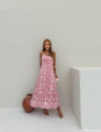 Vestido Guipir Flor 3D Kylie Rosa 