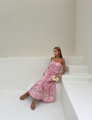 Vestido Guipir Flor 3D Kylie Rosa 