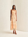 Vestido Guipir Flor 3D Kylie Laranja 