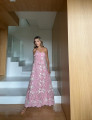 Vestido Guipir Flor 3D Kylie Rosa 