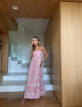 Vestido Guipir Flor 3D Kylie Rosa 