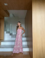 Vestido Guipir Flor 3D Kylie Rosa 
