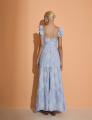 Vestido Bordado Hortência Azul