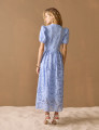 Vestido Richelieu Flor 3D Maggie Azul