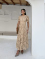 Vestido Richelieu Flor 3D Maggie Bege 