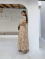 Vestido Richelieu Flor 3D Maggie Bege 