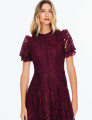 Vestido Richelieu Flor 3D Maggie Burgundy 