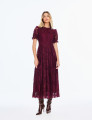 Vestido Richelieu Flor 3D Maggie Burgundy 