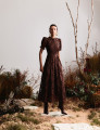 Vestido Richelieu Flor 3D Maggie Marrom