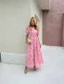 Vestido Richelieu Flor 3D Maggie Rosa 