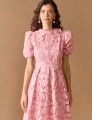 Vestido Richelieu Flor 3D Maggie Rosa 