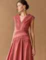 Vestido Tricoline Corina Telha