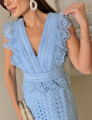 Vestido Guipir Bernadete Azul
