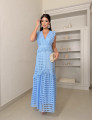 Vestido Guipir Bernadete Azul