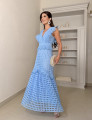 Vestido Guipir Bernadete Azul