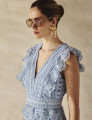 Vestido Guipir Bernadete Azul