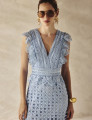 Vestido Guipir Bernadete Azul