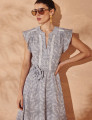 Vestido Bordado Emiliana Azul