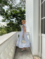 Vestido Bordado Emiliana Azul