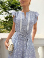Vestido Bordado Emiliana Azul
