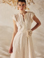 Vestido Bordado Emiliana Creme