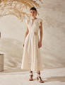 Vestido Bordado Emiliana Creme